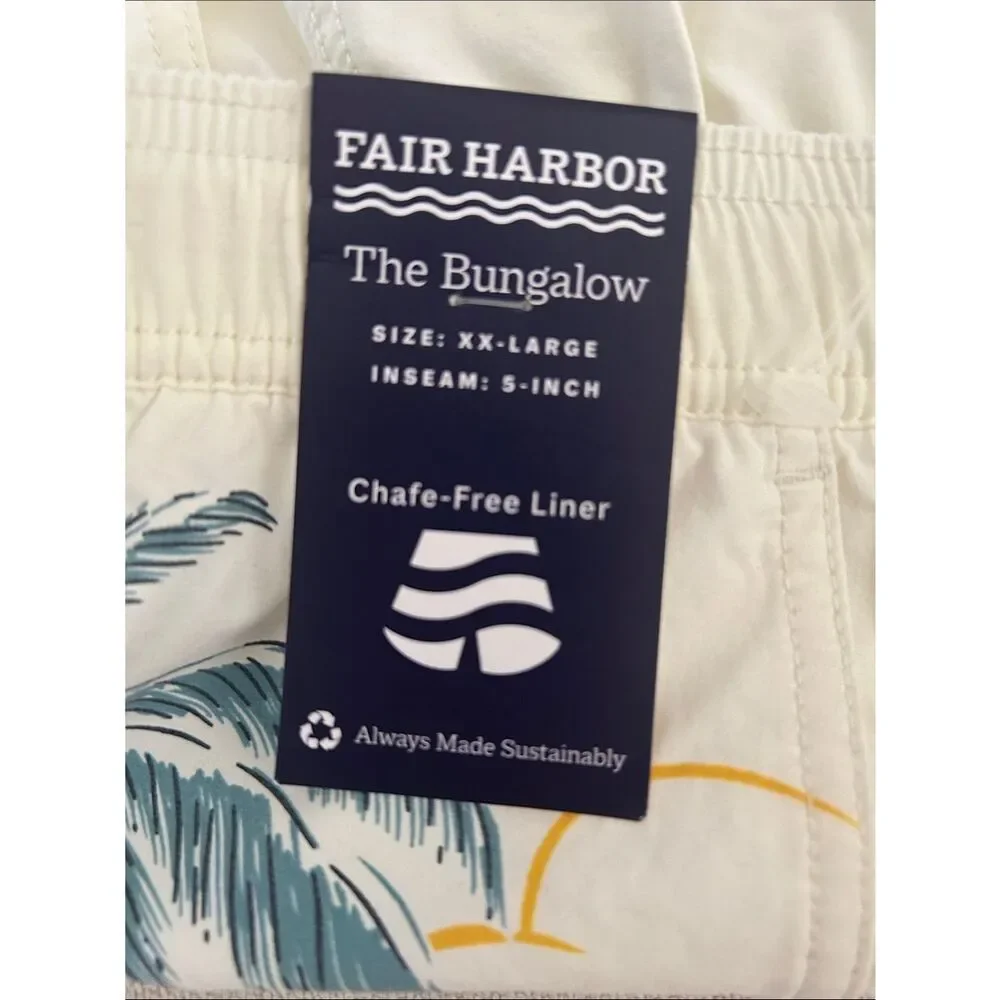 Fair Harbor The Bungalow 5” Swim Trunk in Beach Sunset, a size XXL, NWT
